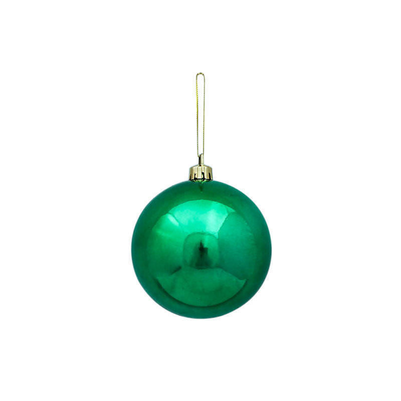 GREEN 70mm Christmas Baubles Gloss Pearl 48 Pack
