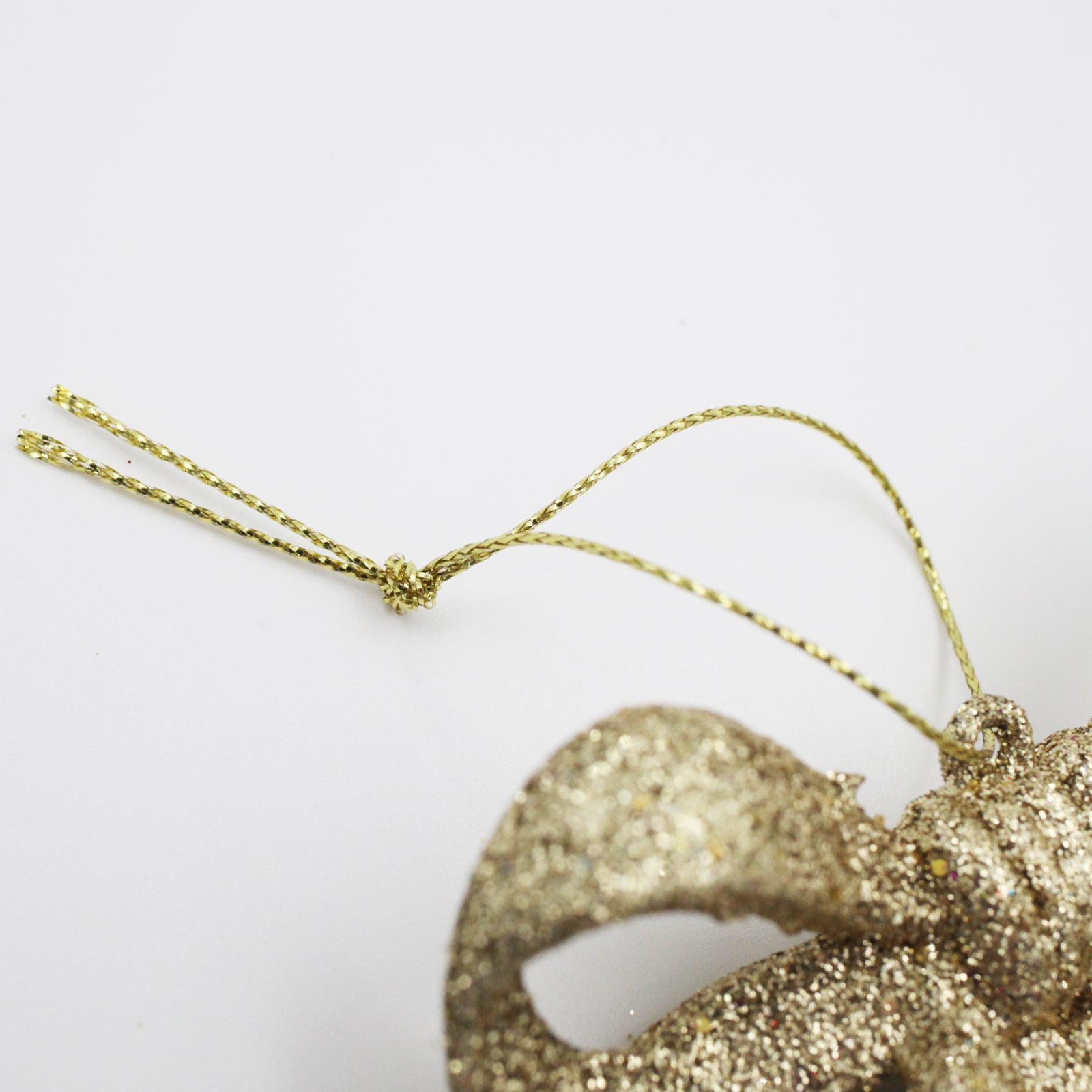 10 CHAMPAGNE GLITTER BOWS 95mm