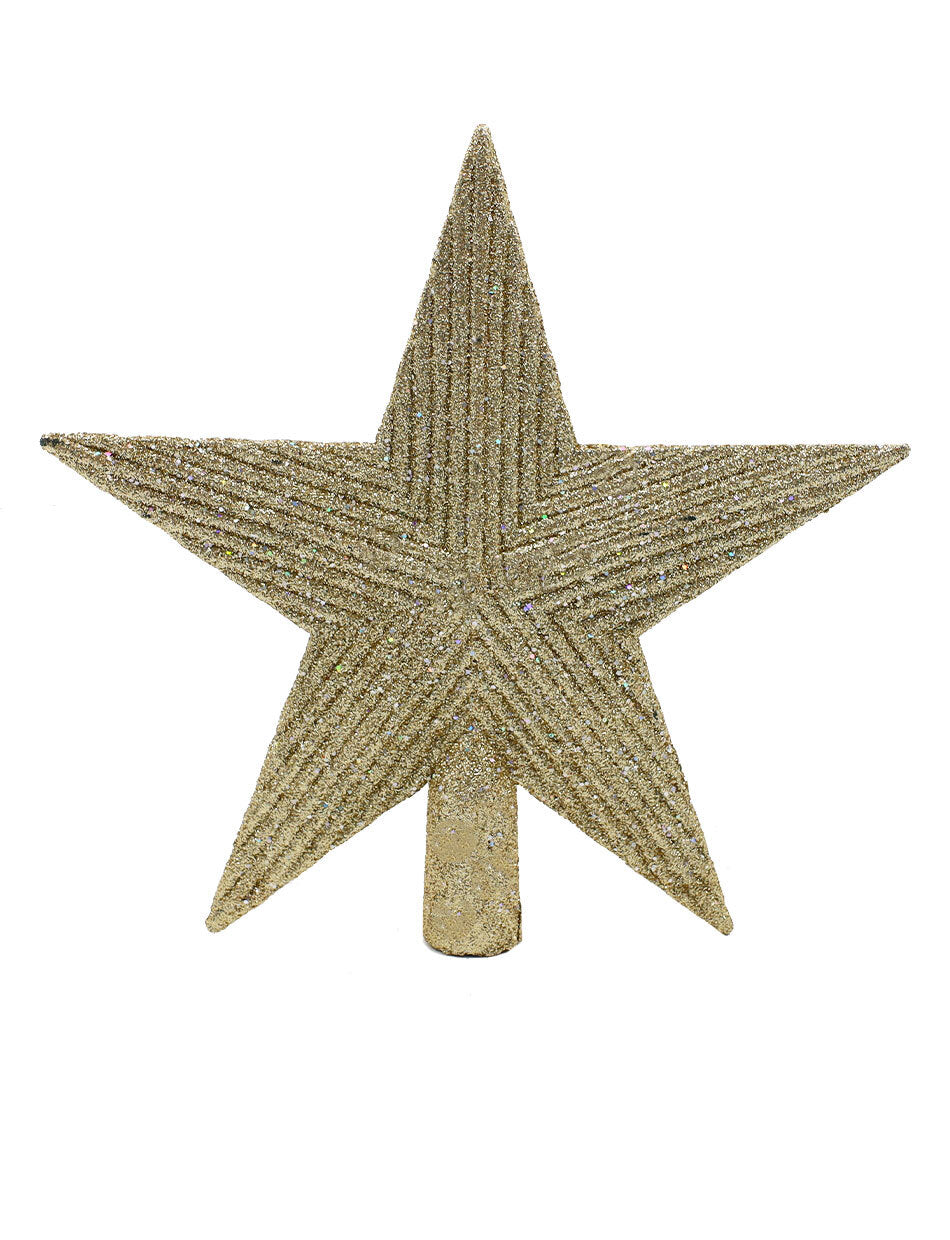 LARGE Champagne TREE TOPPER STAR 195mm