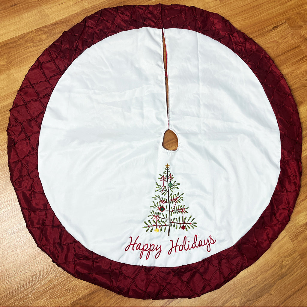 Happy Holidays Tree Skirt 1m / 100cm
