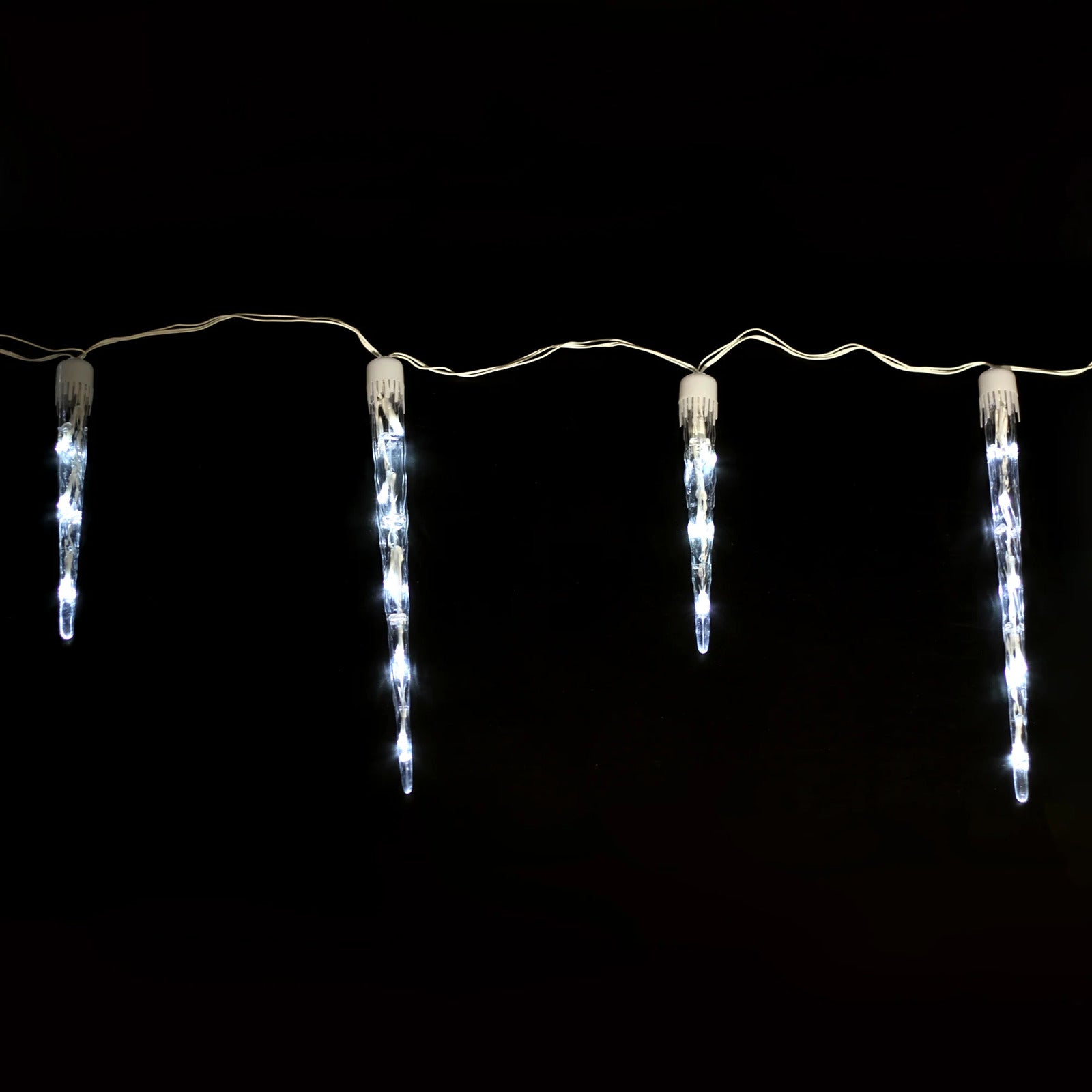 COOL WHITE Ice Icicle Light Waterfall