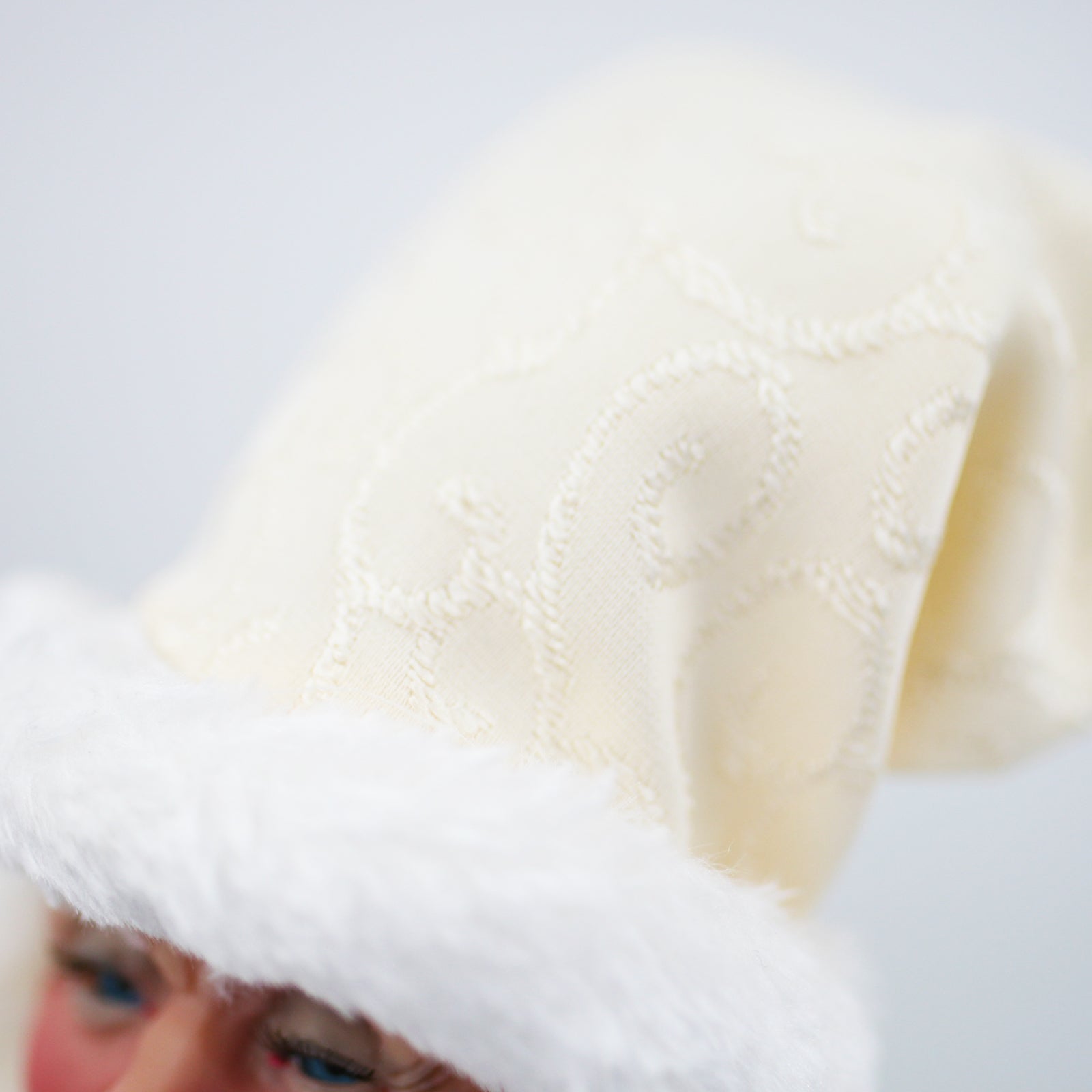 Santa Ornament Traditional Golden White 48cm