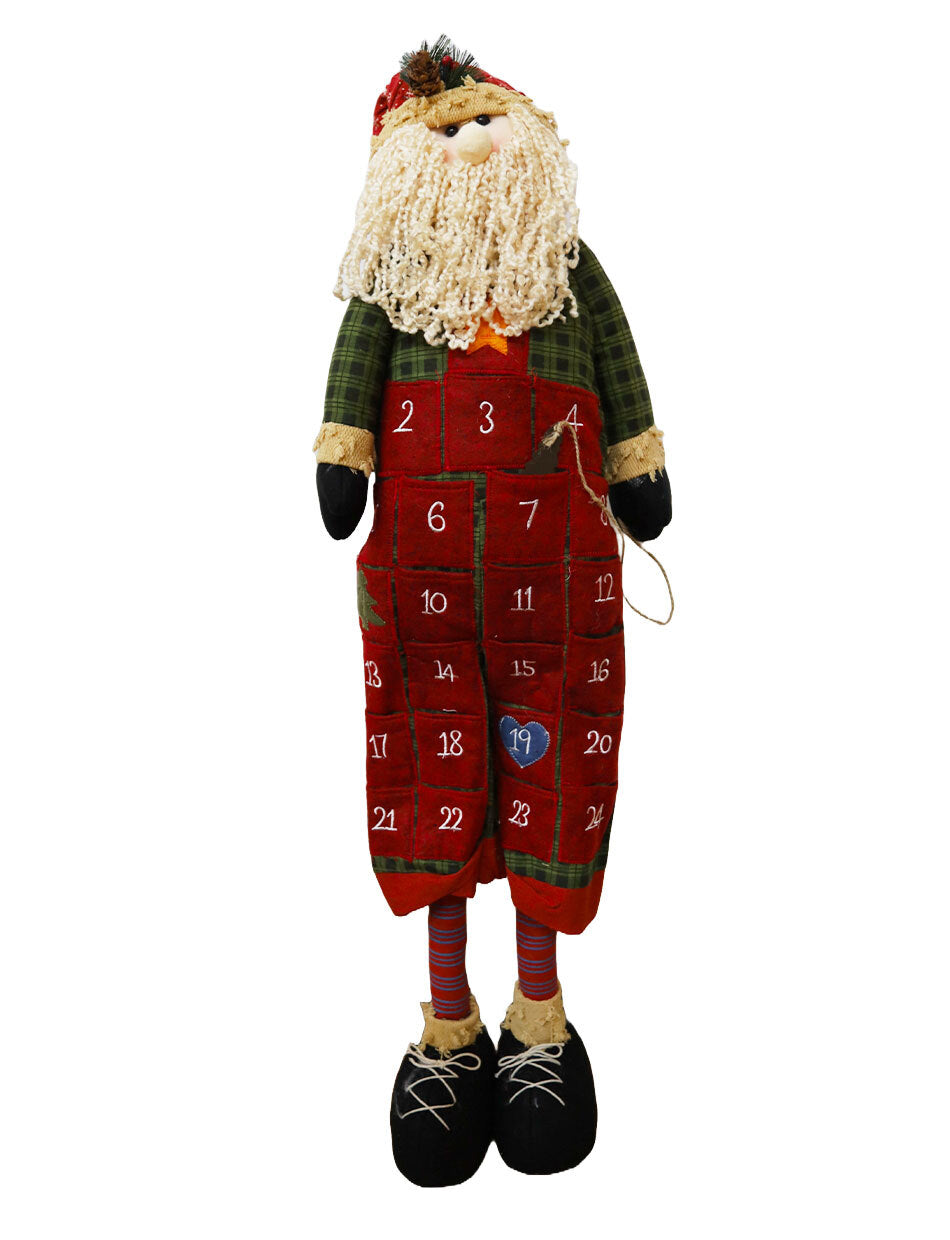 Christmas Count Down Advent Calendar Country Santa