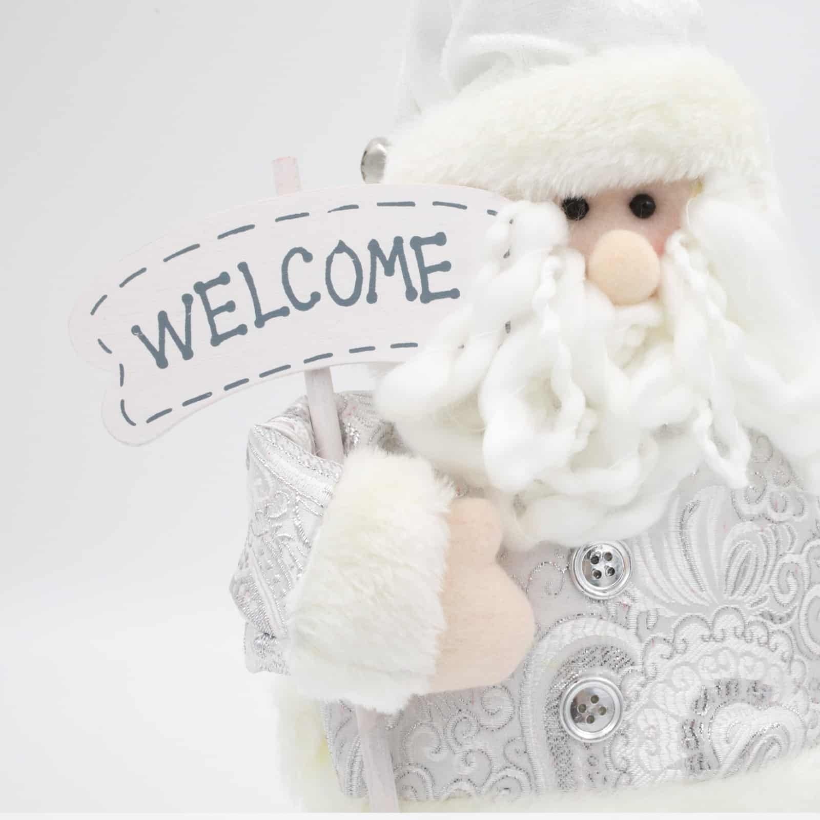 WHITE DANCING SANTA