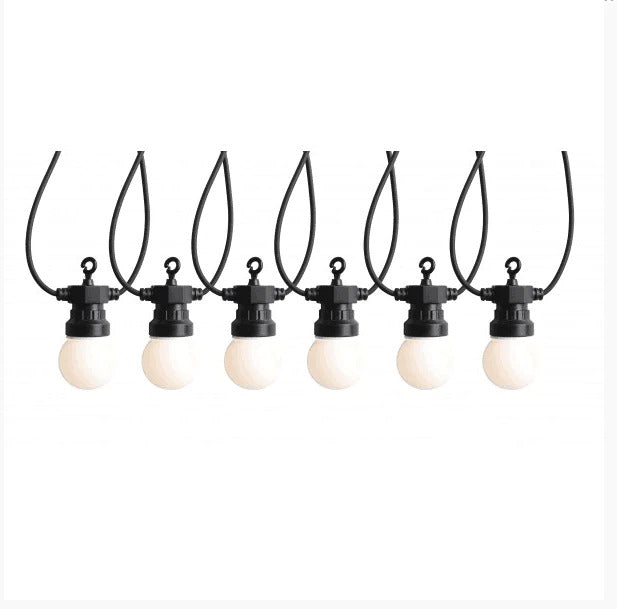 20 Opal Globe WARM WHITE Led Festoon Light 10m