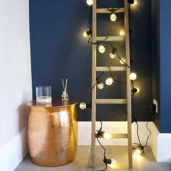 20 Opal Globe WARM WHITE Led Festoon Light 10m