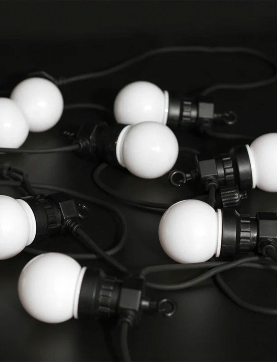 RGB 10 Opal Globe Led Festoon Light 5m