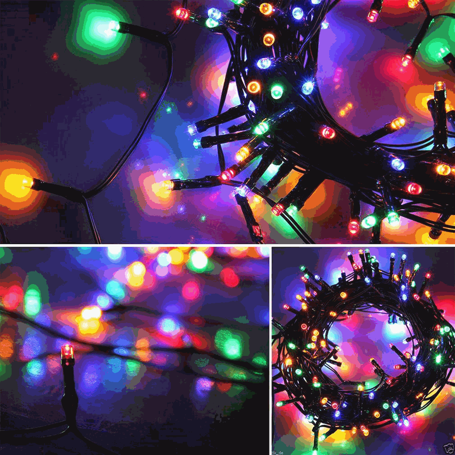 100 Multicolour Led Fairy Light Chain 4.95m