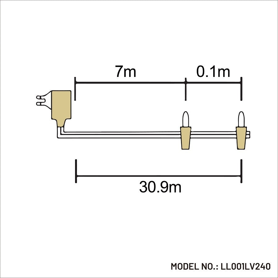 240 Cool White Led Fairy Light Chain 16.8m