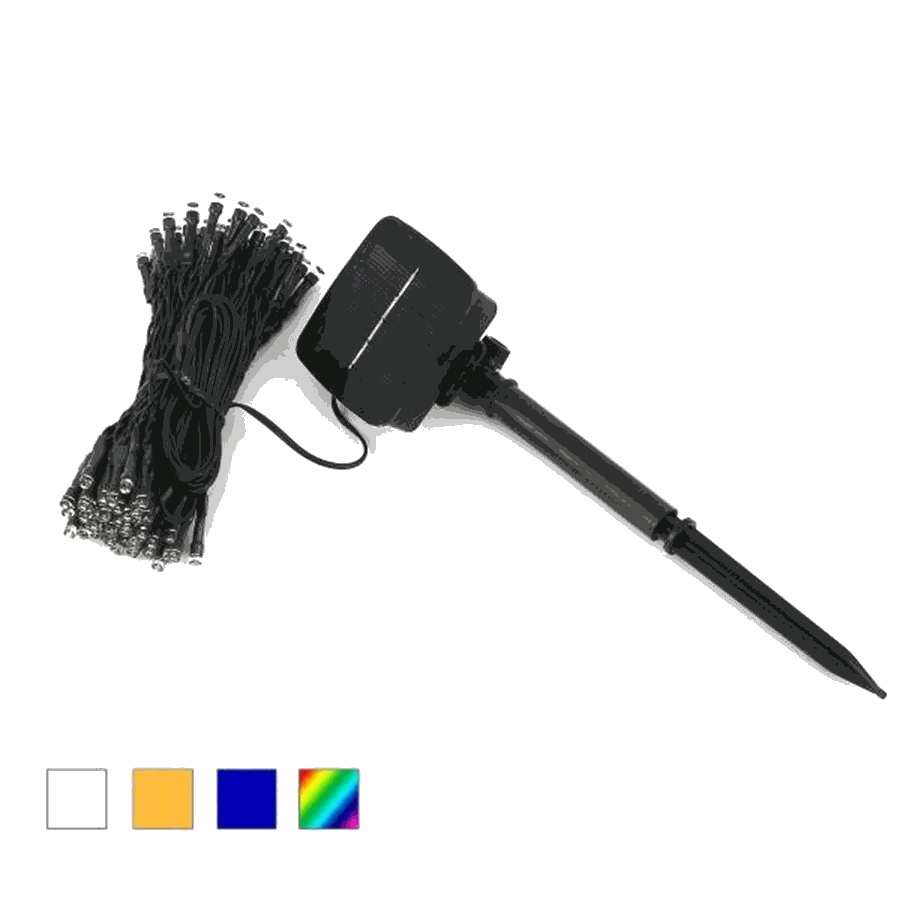 SOLAR 100 LED Fairy Lights Multicolour 4.9m