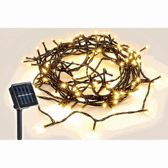 Fairy Lights 4.9m - SOLAR - Warm White, 100 LED