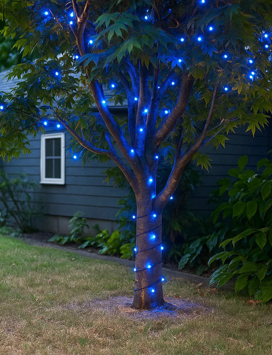 300 LED connectable Coloured cable string light Blue