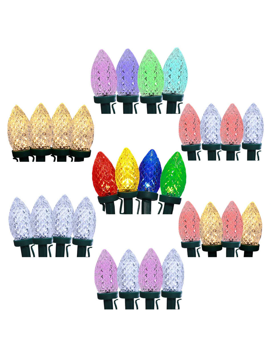 50 RED WHITE & WARM WHITE Led Pinecone Fairy Light 14.8m