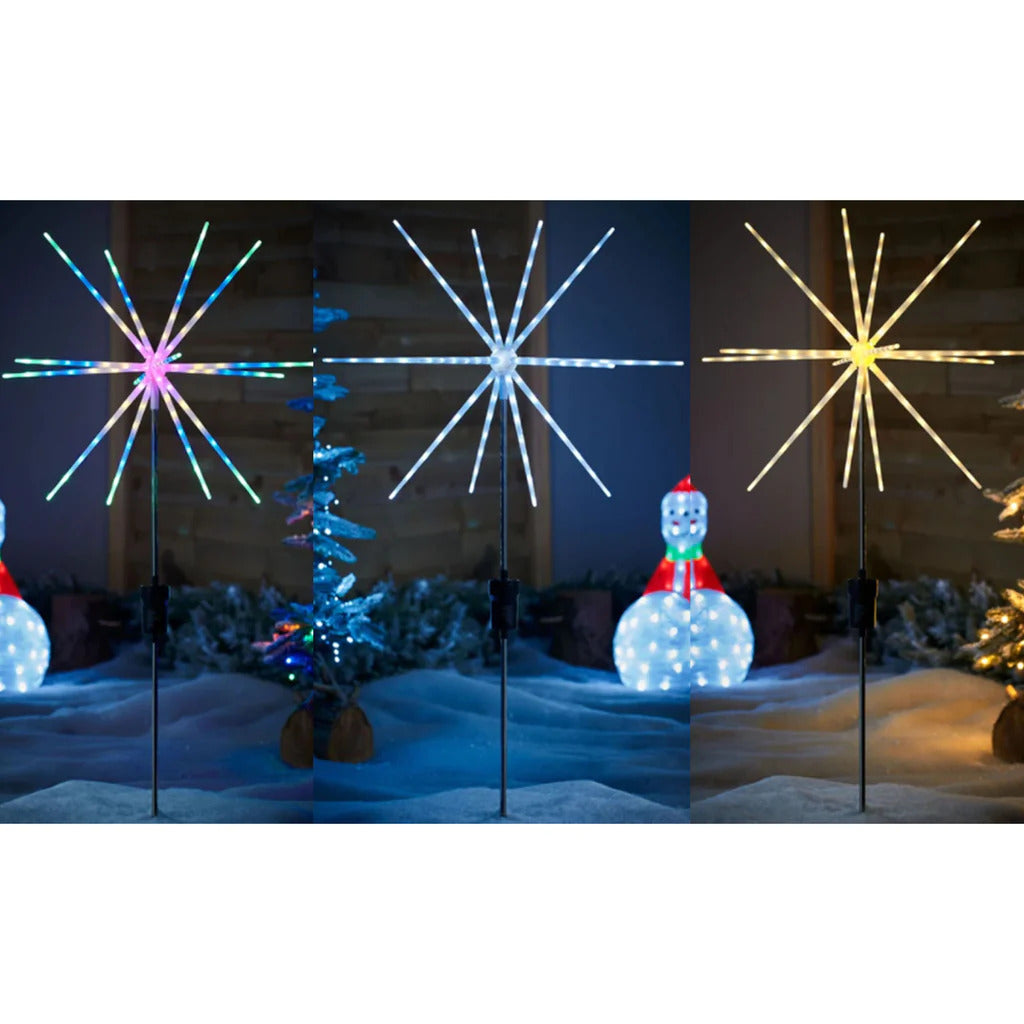 Solar Starburst Pathway Stake Light Warm White