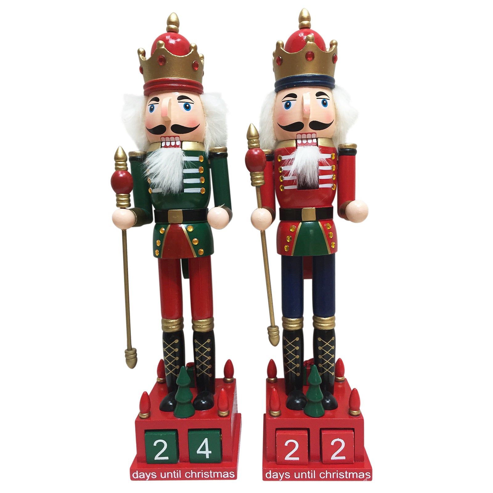 THE GREEN CHRISTMAS COUNTDOWN Nutcrackers 40cm