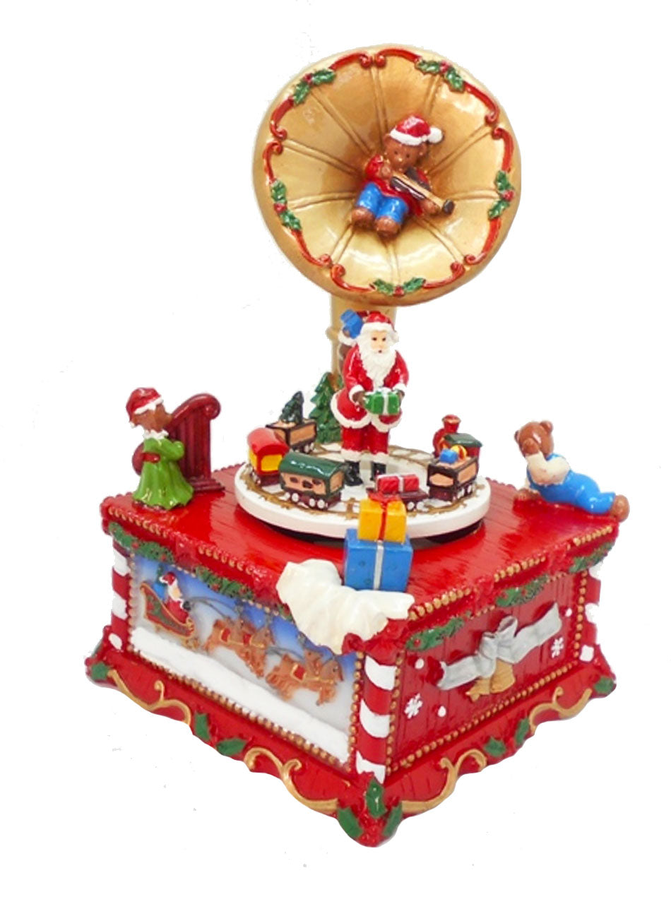Christmas Santa Gramophone with music box