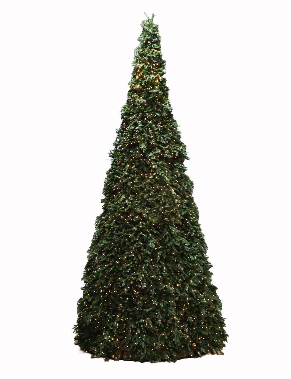 Giant 20ft/6m Green Pre-Lit Christmas Tree with LED Lights