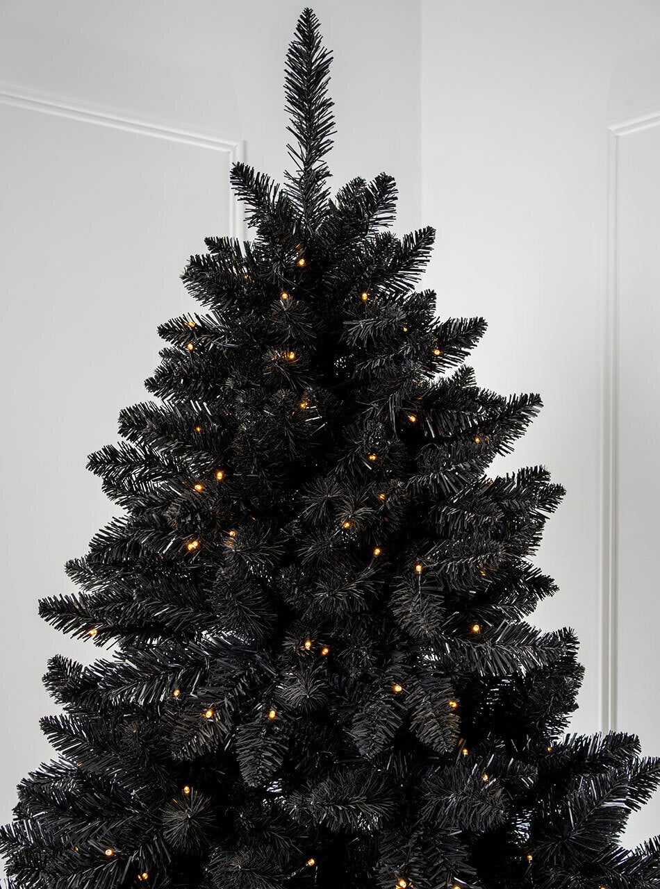 BAVARIAN Black Fir 6ft Pre-Lit Christmas Tree Warm White