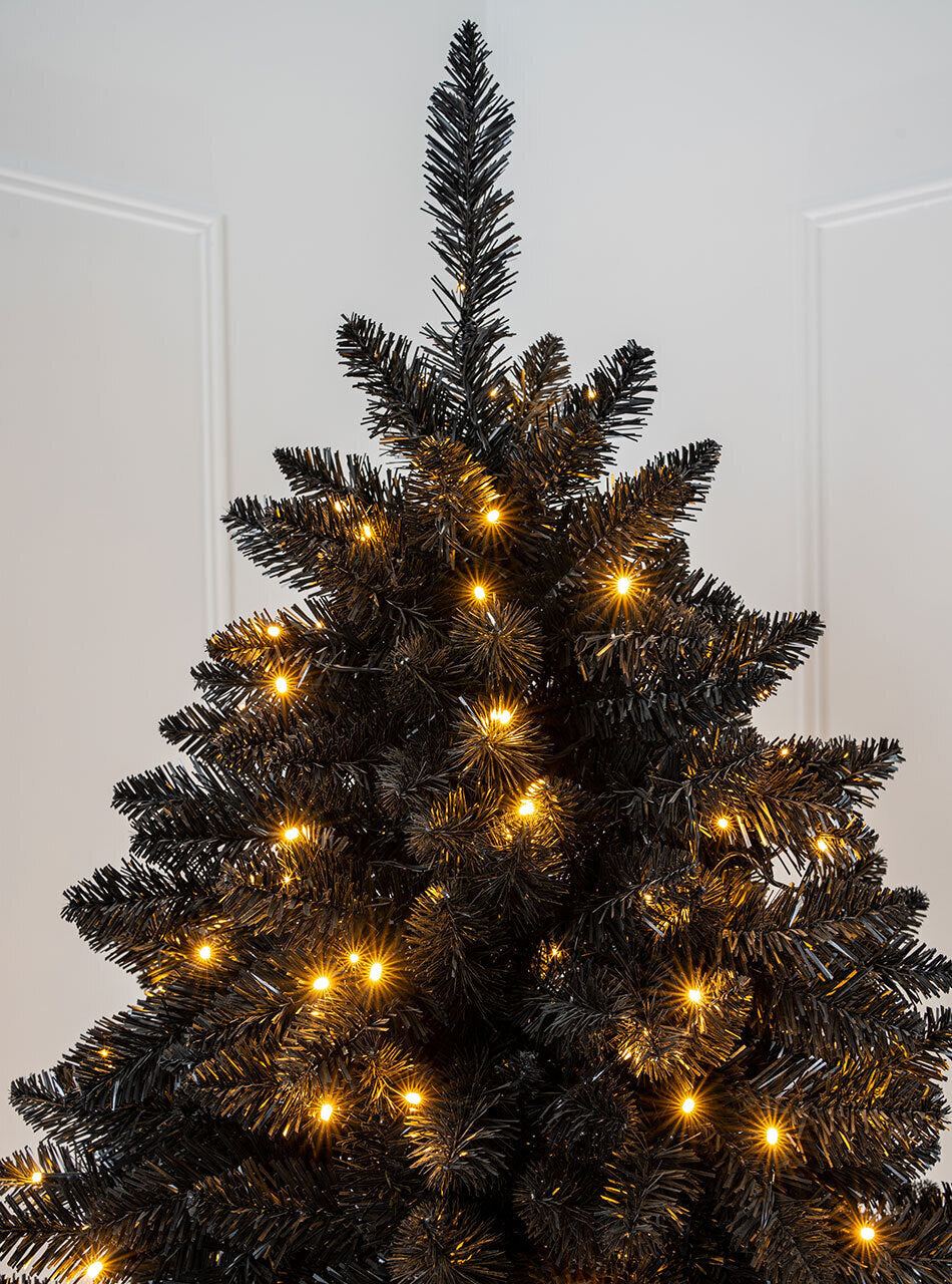 BAVARIAN Black Fir 6ft Pre-Lit Christmas Tree Warm White