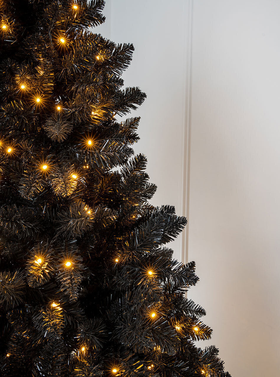 BAVARIAN Black Fir 6ft Pre-Lit Christmas Tree Warm White