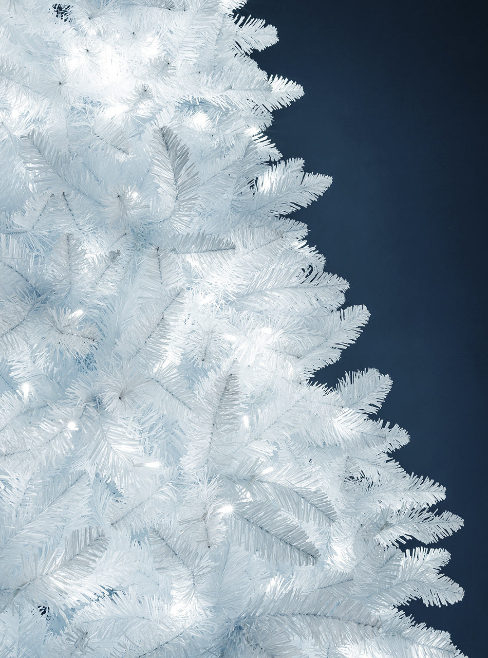 BAVARIAN White Fir 6ft Pre Lit Christmas Tree Warm White LED