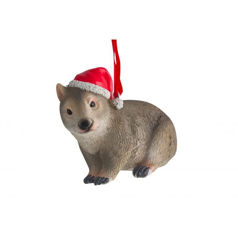 Aussie Christmas Hanging Decoration Wombat 7cm