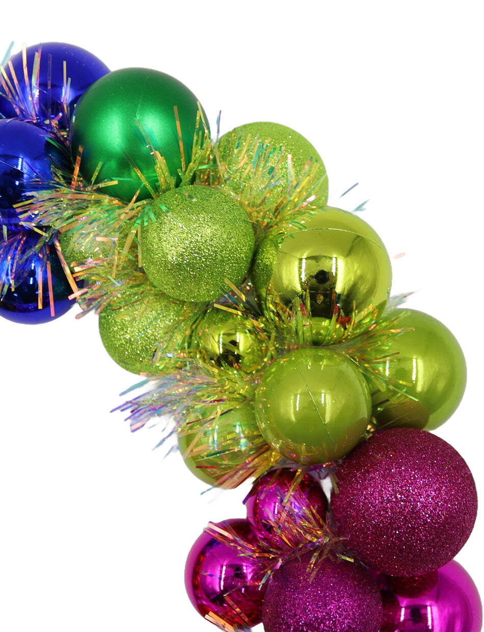 33cm Multicoloured Bauble Wreath