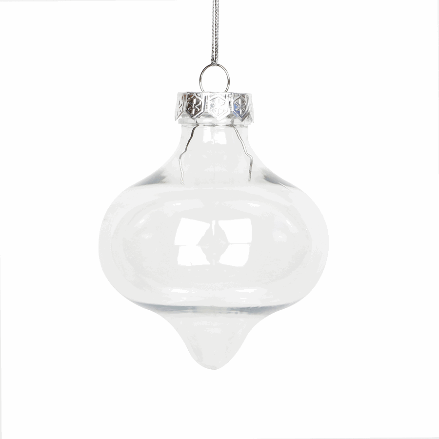 DIY CLEAR ONION SHAPED Christmas Baubles Packs
