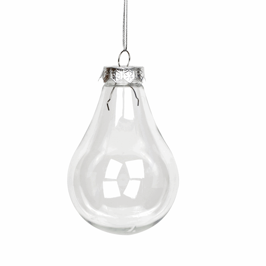 DIY CLEAR BULB SHAPED Christmas Baubles Packs