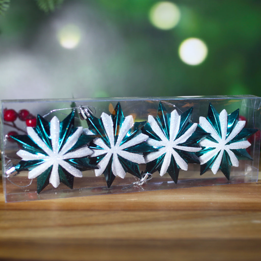 Christmas Tree Lollipop Bauble 4 Pack Teal