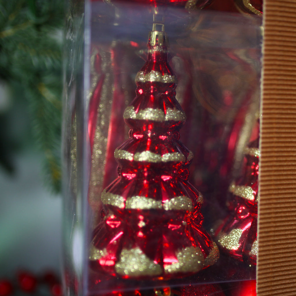 Christmas Tree Bauble 51pc Pack Red