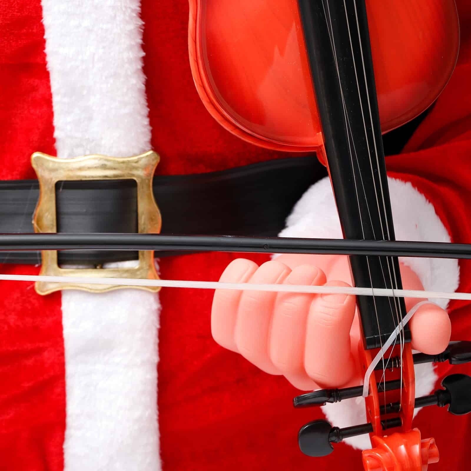 Singing Dancing Santa playing violin 6ft / 180cm