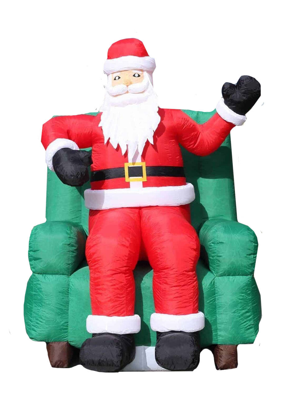 2.5m Giant Santa In Chair Inflatable 8.33ft