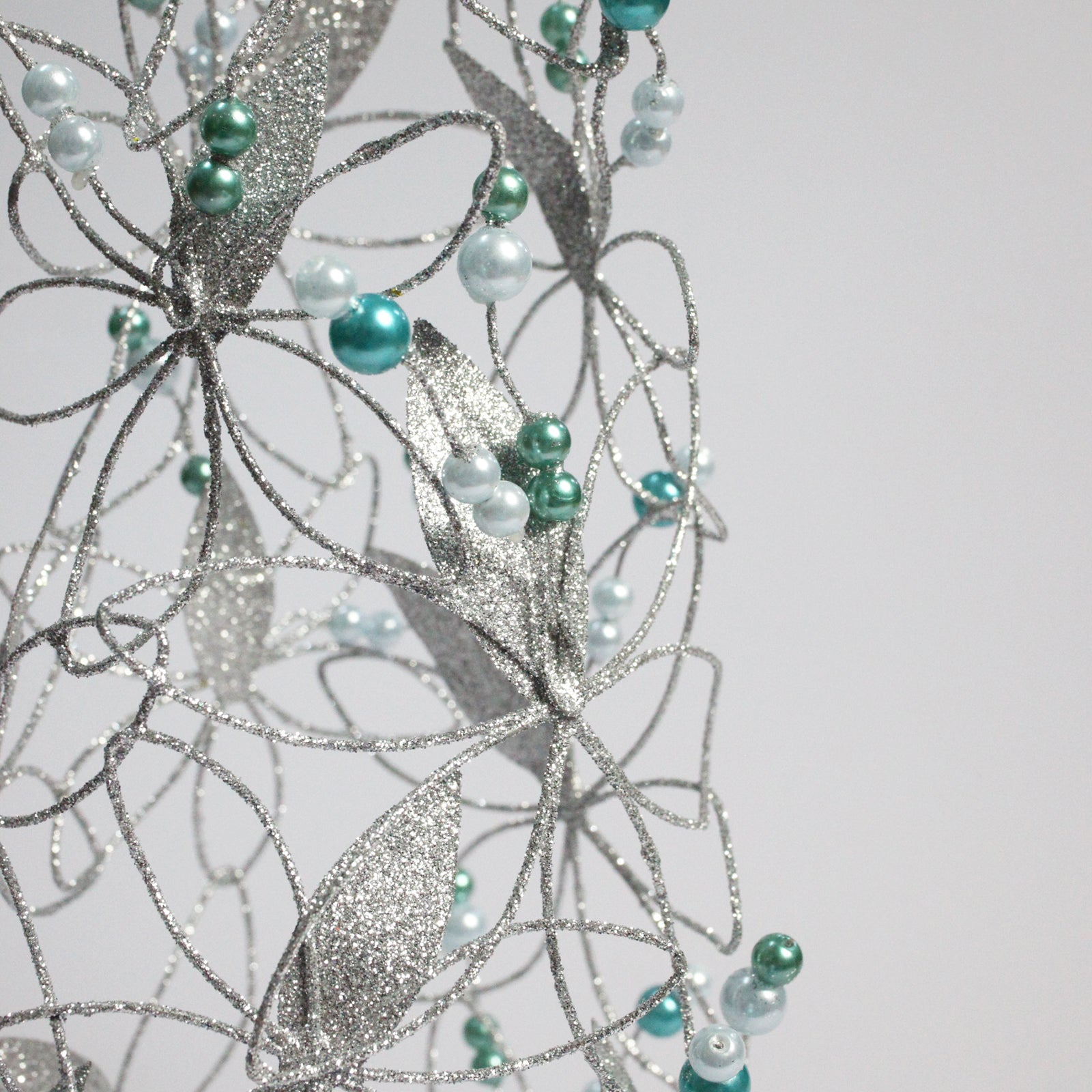 Silver Flower beaded Tree