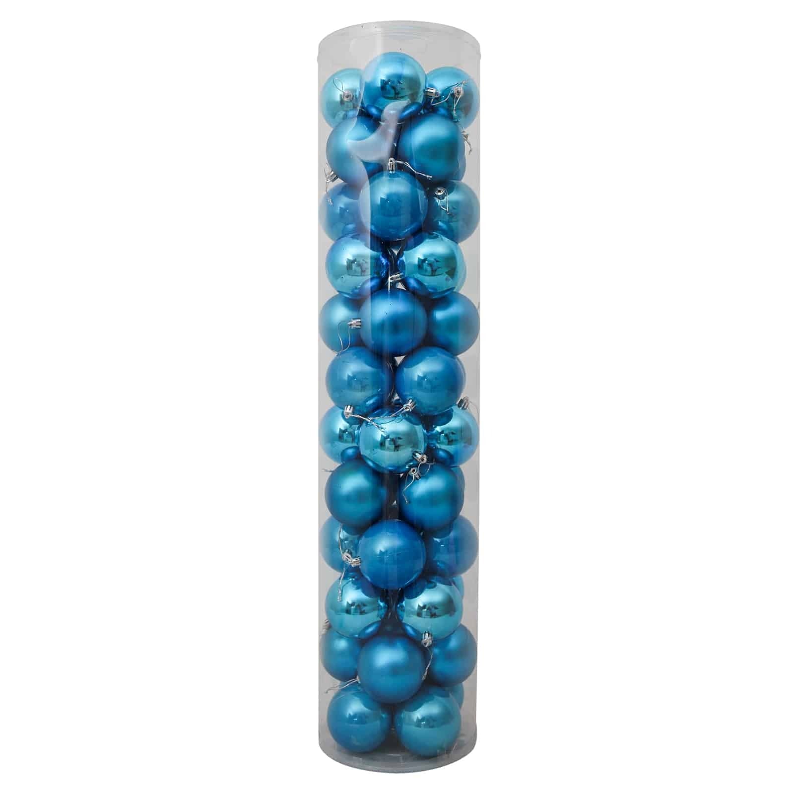 Sky Blue Christmas Baubles 70mm