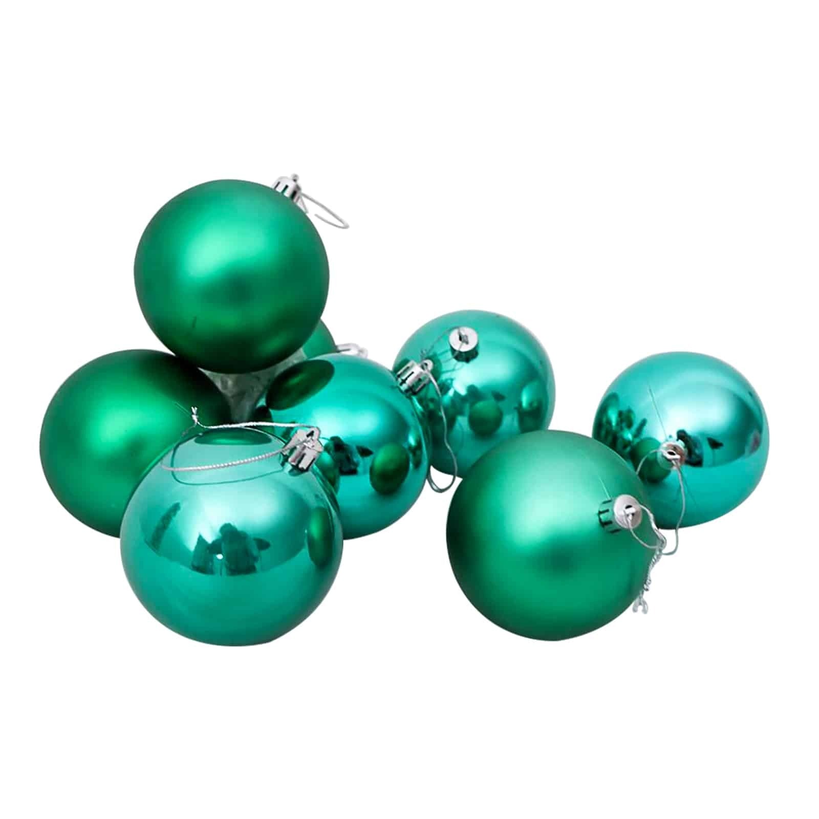 80mm Christmas Baubles Teal 45 Balls