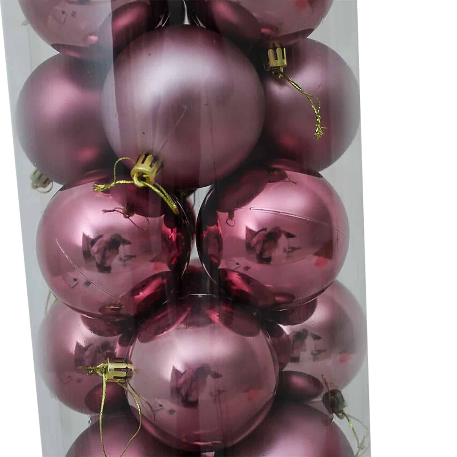 80mm Christmas Baubles Wildberry 45 Balls