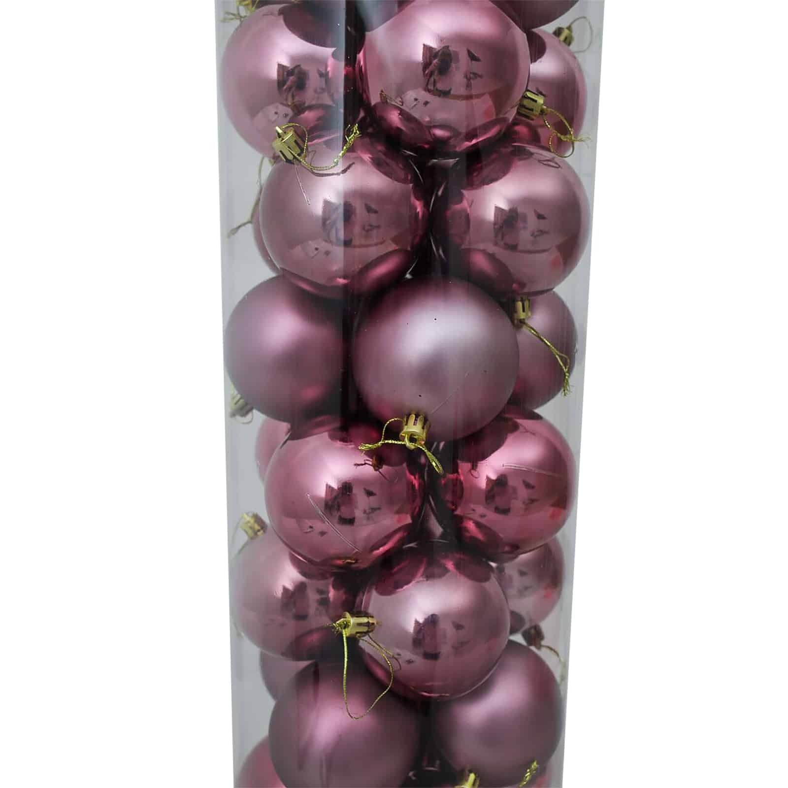 80mm Christmas Baubles Wildberry 45 Balls