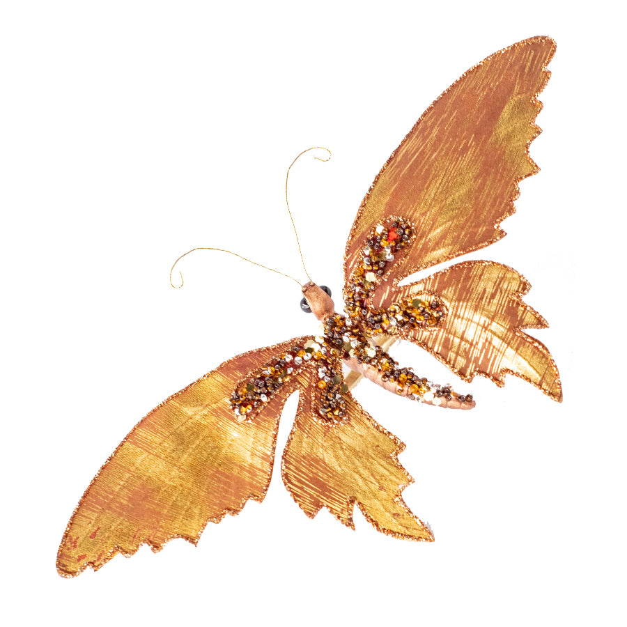 Diamond Butterfly Clip Metalic Bronze 17.5CM