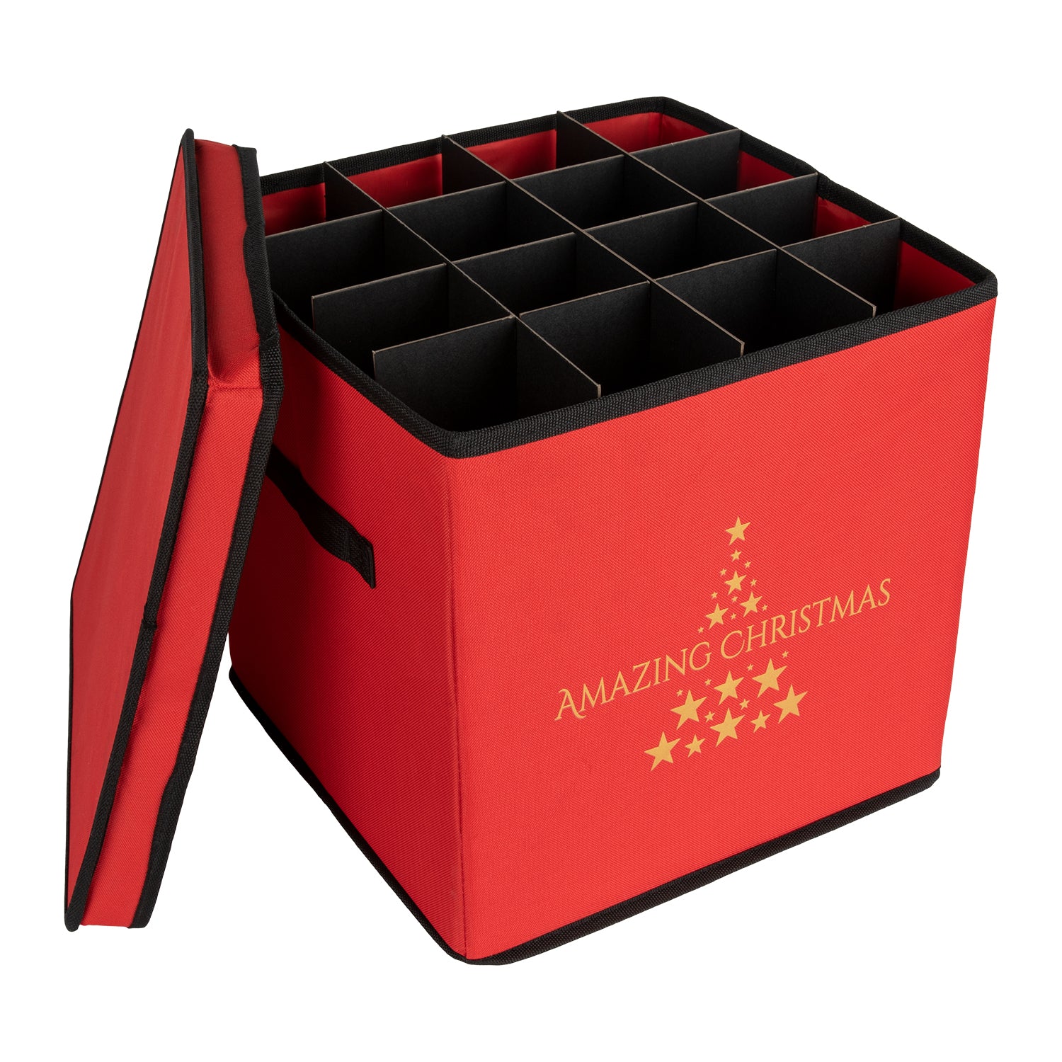 Christmas Bauble Ornament Storage Bag 64 x 70mm with Grey Trim