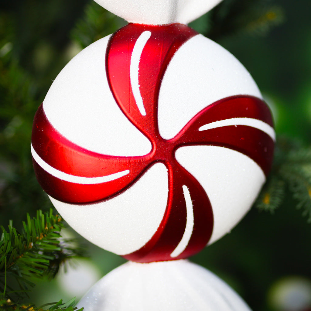 Christmas Tree Ornament Red & White - 300mm