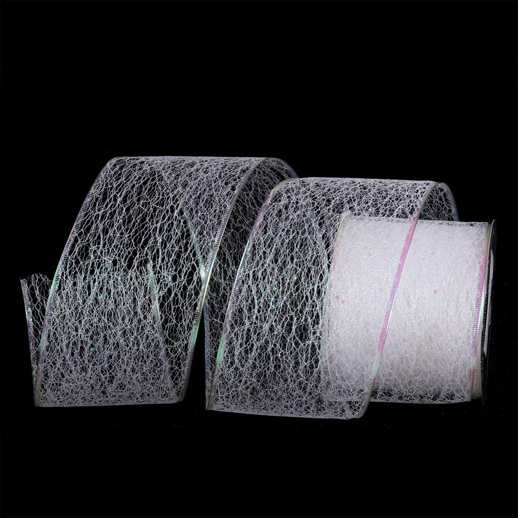 White Mesh Ribbon 10m Long