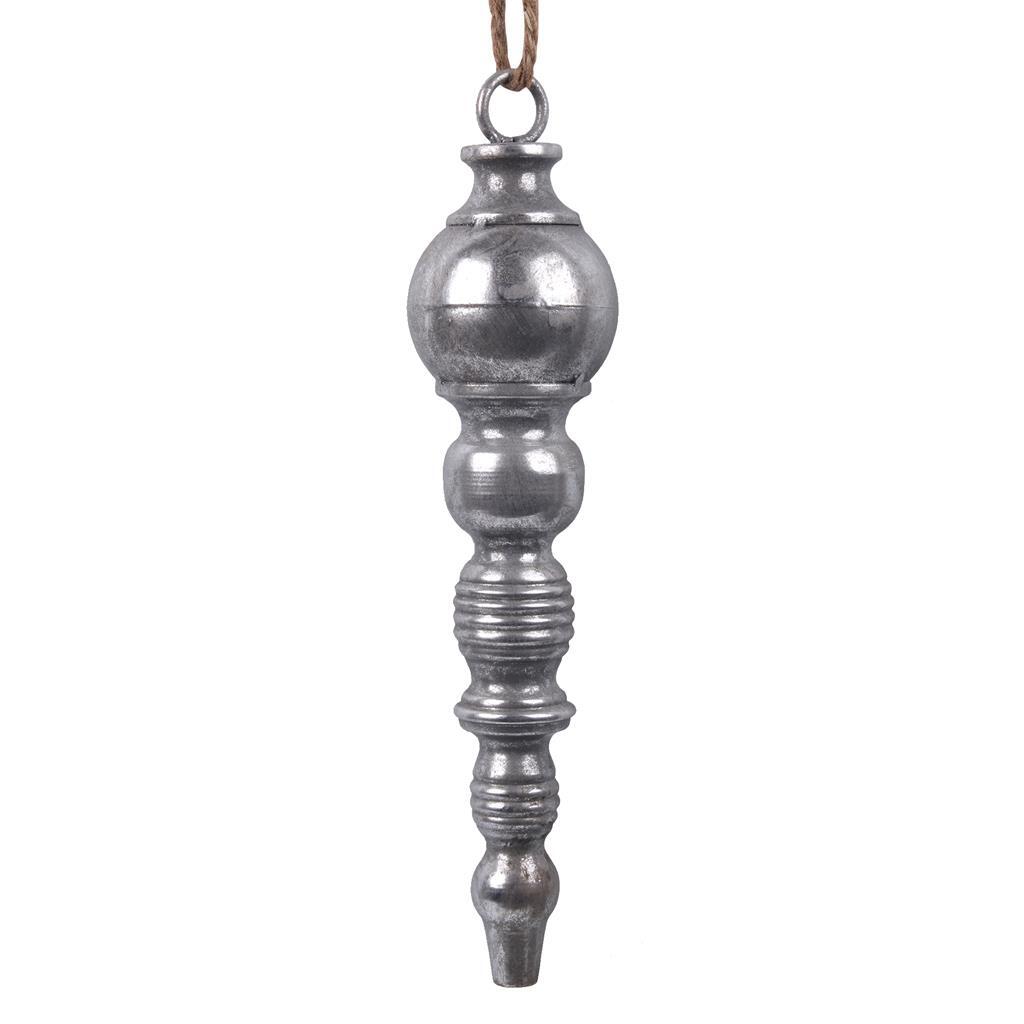 Antique Silver Metal Finial 35cm