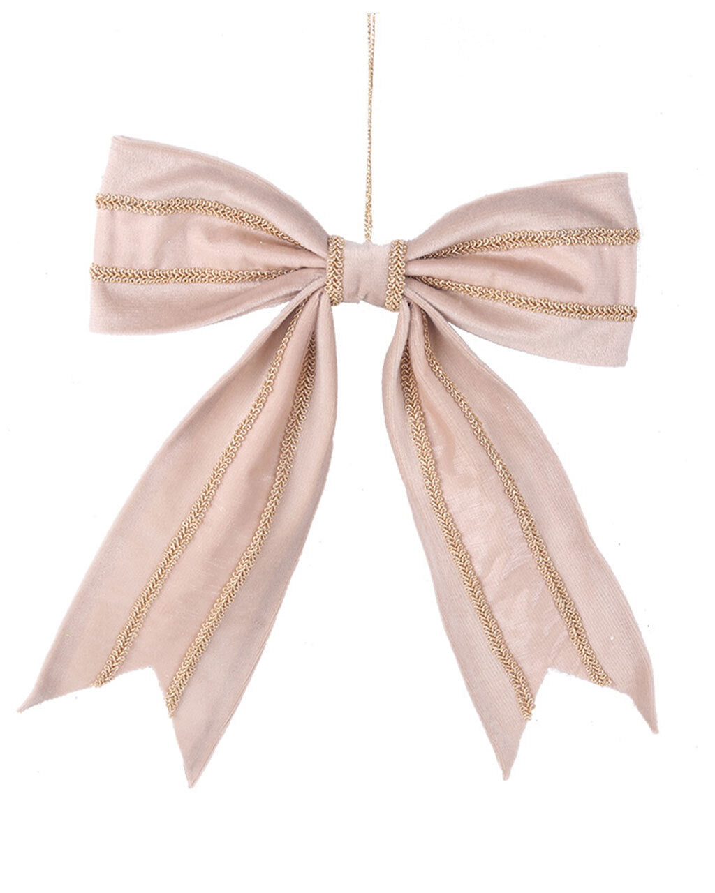 Christmas Tree Bow Champagne Velour 250mm