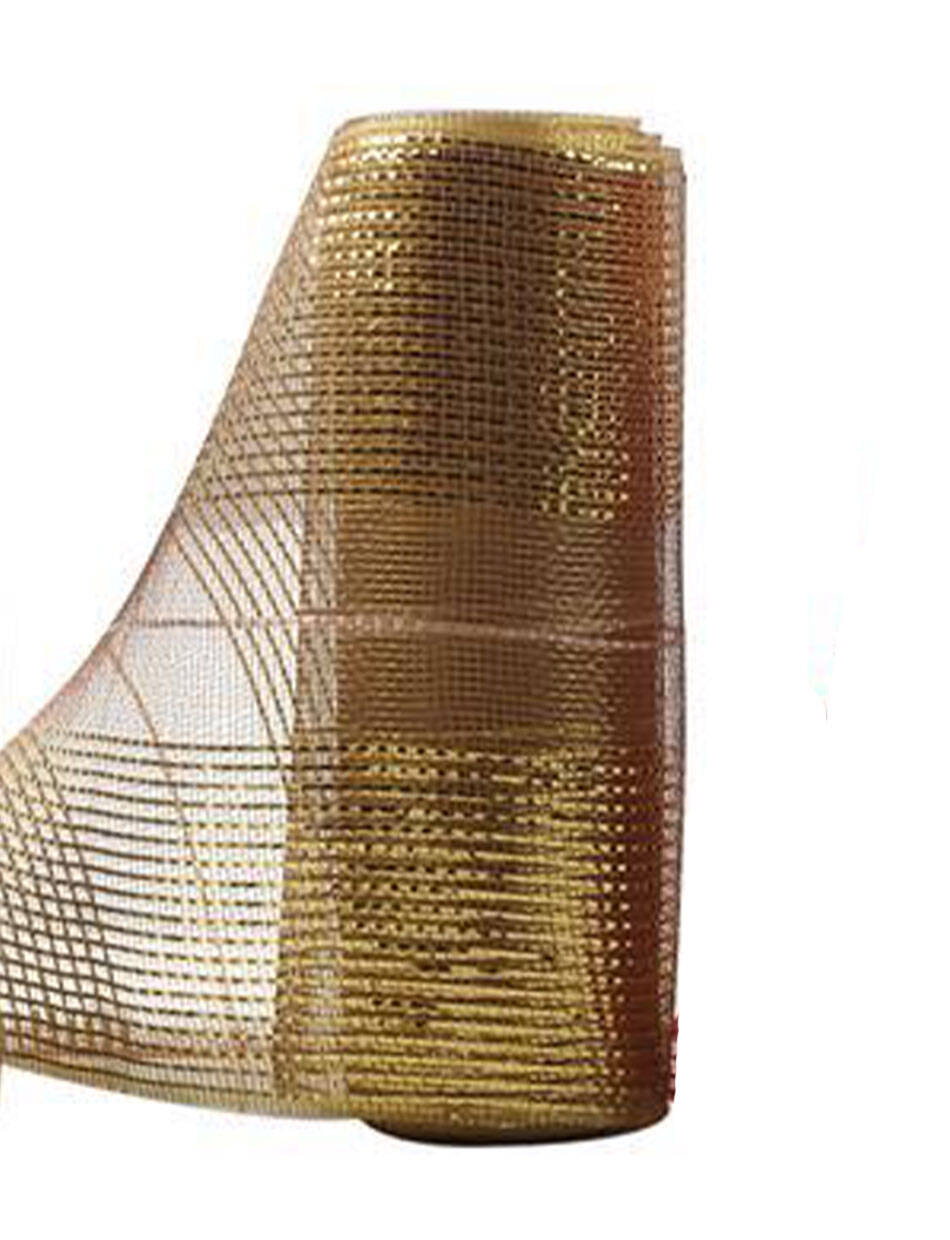 Christmas Tree Ribbon Gold Red Pink White Mesh Metallic 1 Pack