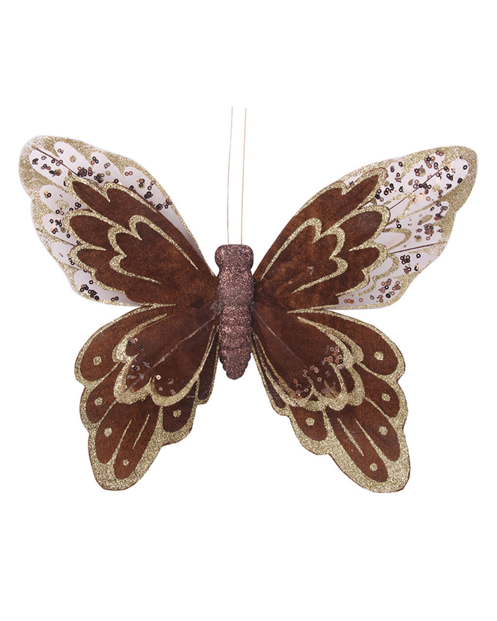 Butterfly Clip Brown and Gold 300mm