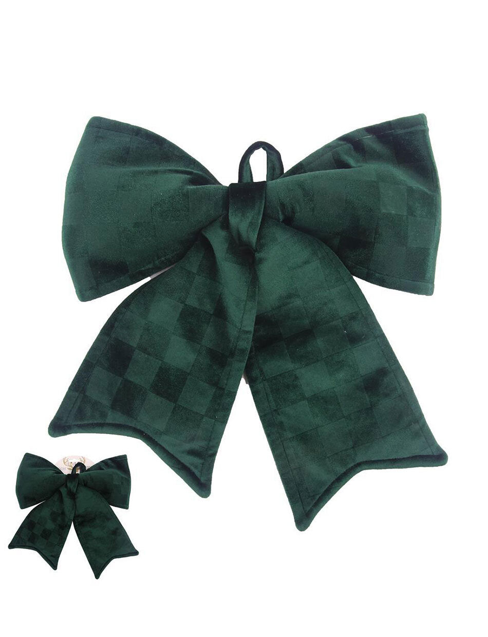 Emerald Velour Christmas Tree Bow