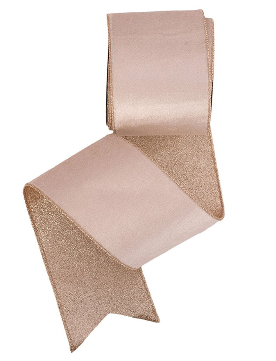 Champagne Velour Double Layer Ribbon 10cm x 10m