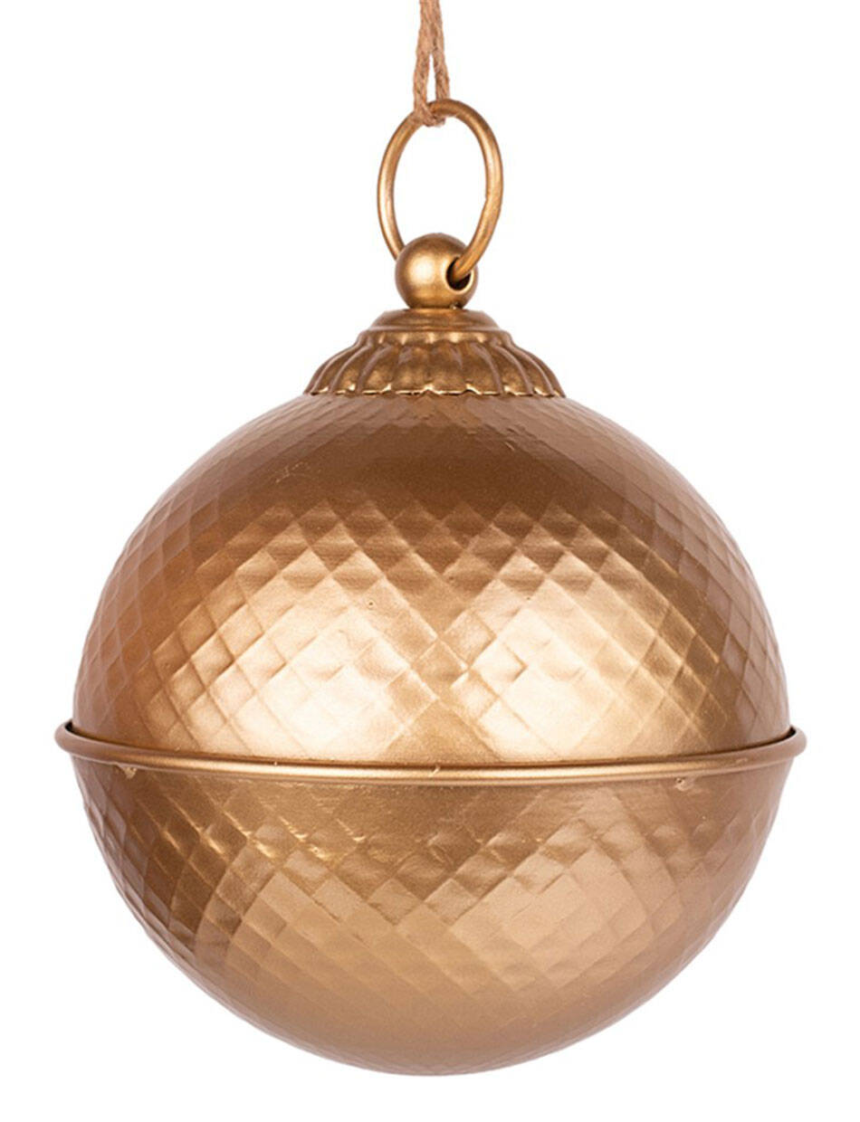 Gold Shiny Metal Bell Christmas Tree Ornament 17.5cm