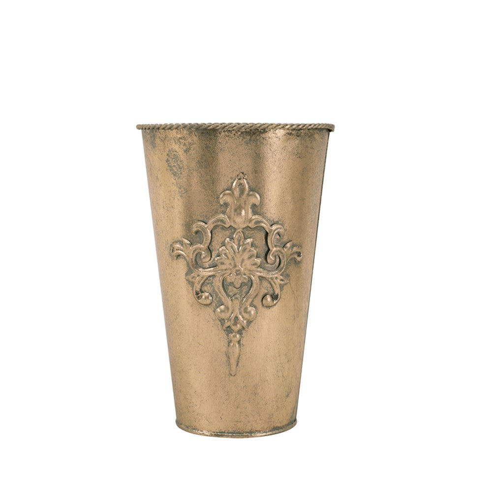 Antique Rose Metal Planter - 23.5cm